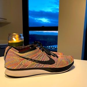 Nike Flyknit racer multi color size 10.5